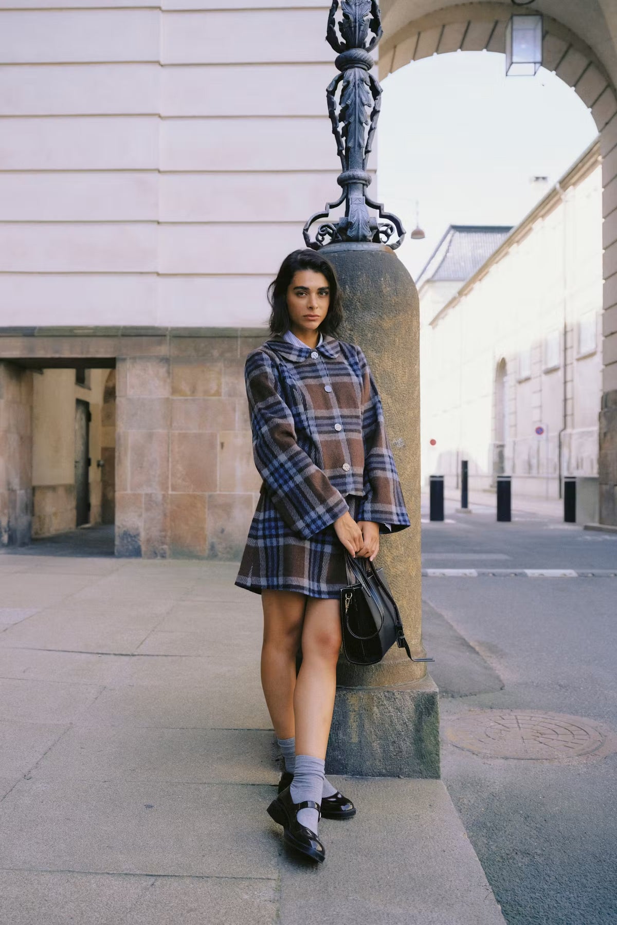 B.Young - BREE - Checked Wool blend jacket