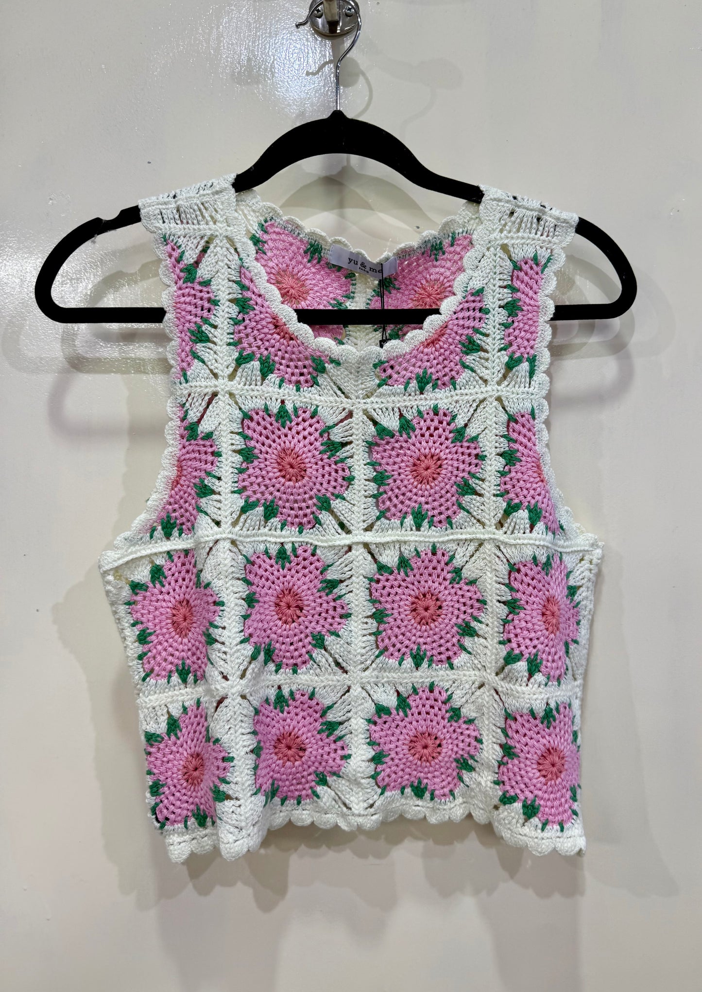 FLEUR - Crochet cropped flower top