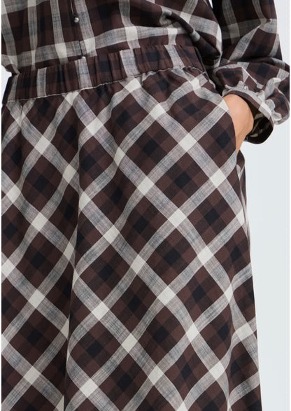 B.Young - FLANNY - Checked midi skirt