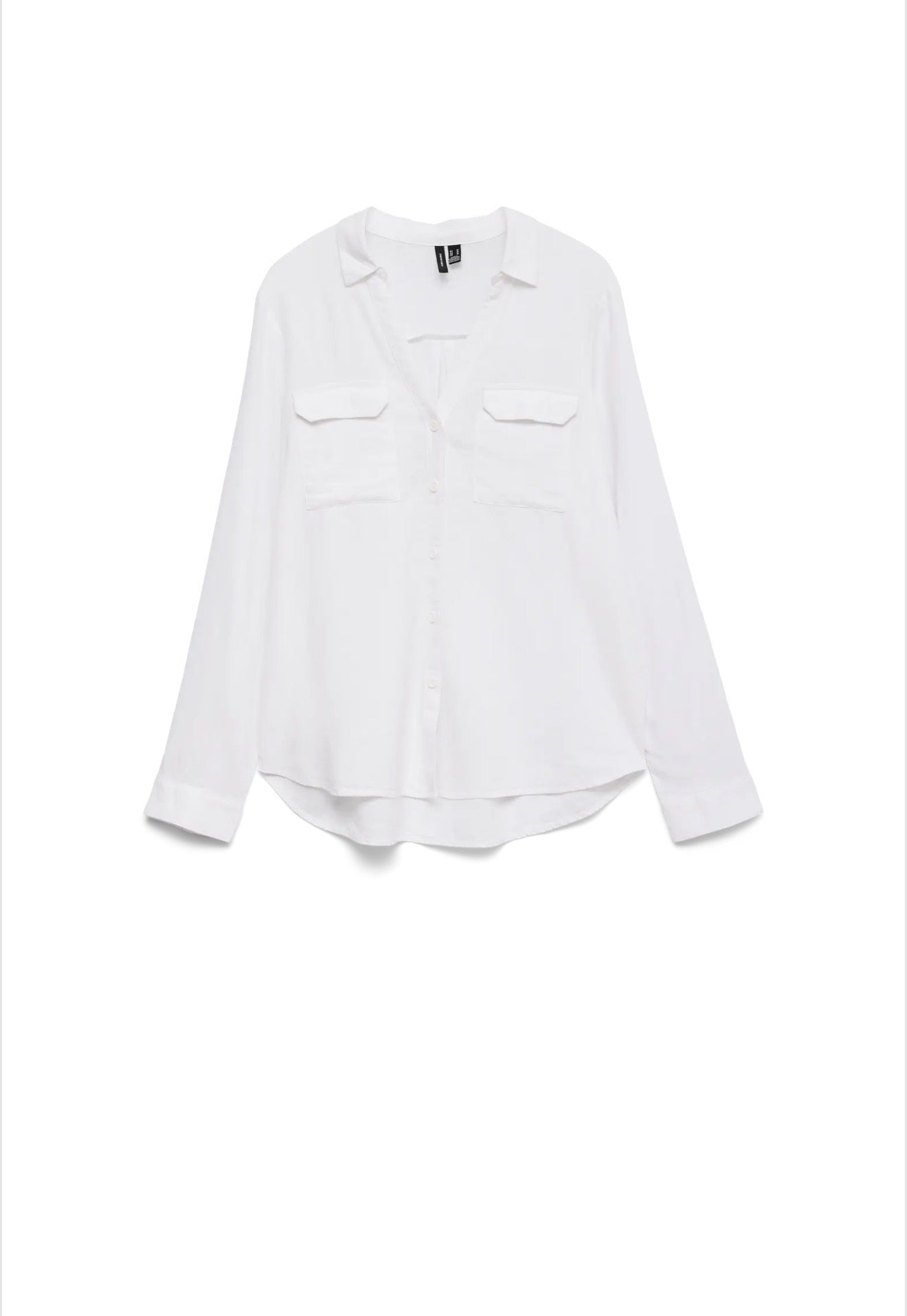 Vero Moda - BUMPY - Plain linen pocket front shirt