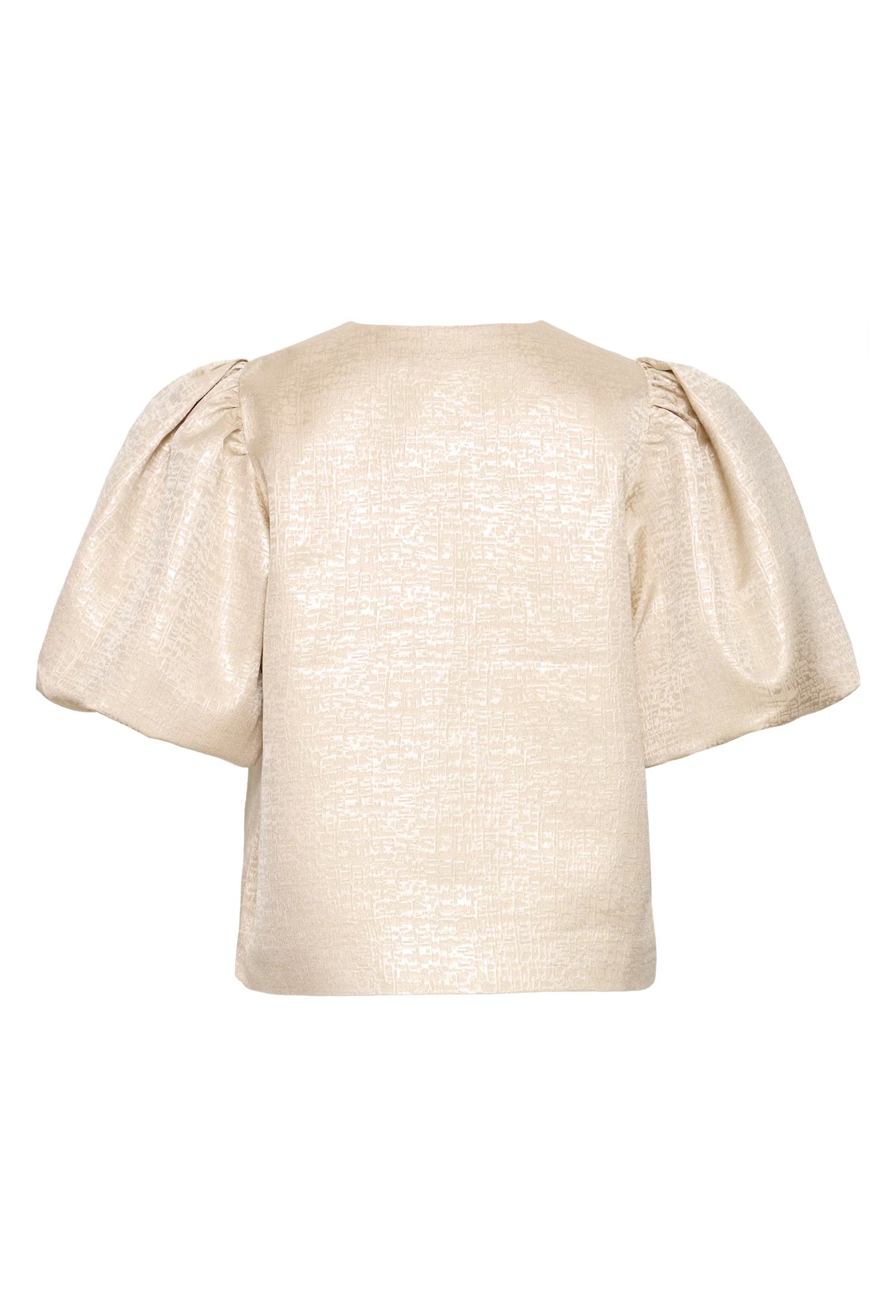 B.Young - DARIELLA - Puff sleeve metallic top