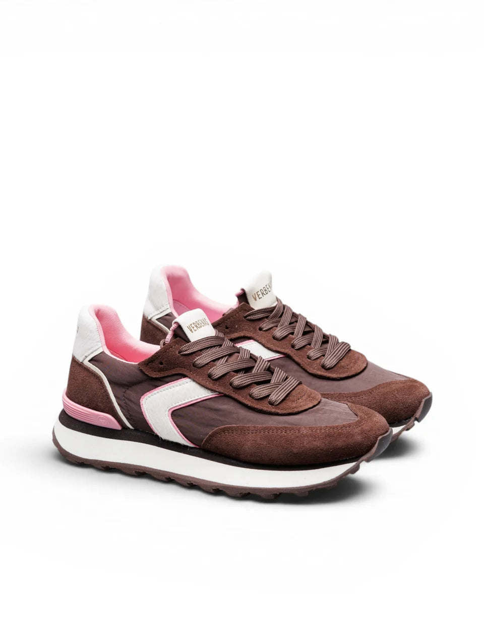 VERBENAS Footwear - CLODETTE - Pink trim trainer