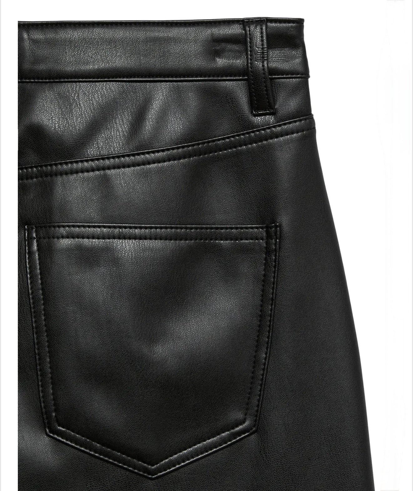 Vero Moda - TESSA - Faux leather wide HR trousers