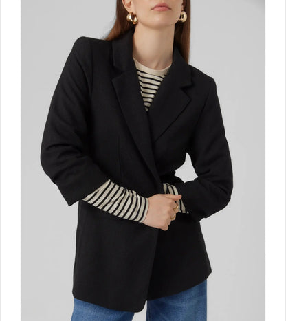 Vero Moda - FRIDA - Textured tweed style 3/4 slv blazer
