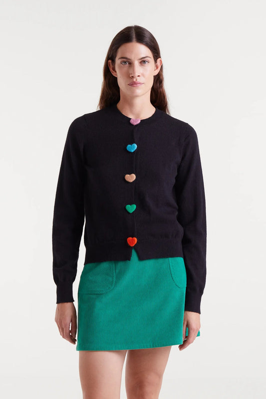 Compania Fantastica - 10321 - Multi coloured heart button up cardigan