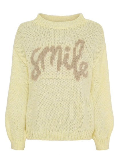 Marta - TULIP - ‘Smile’ slogan knitted jumper