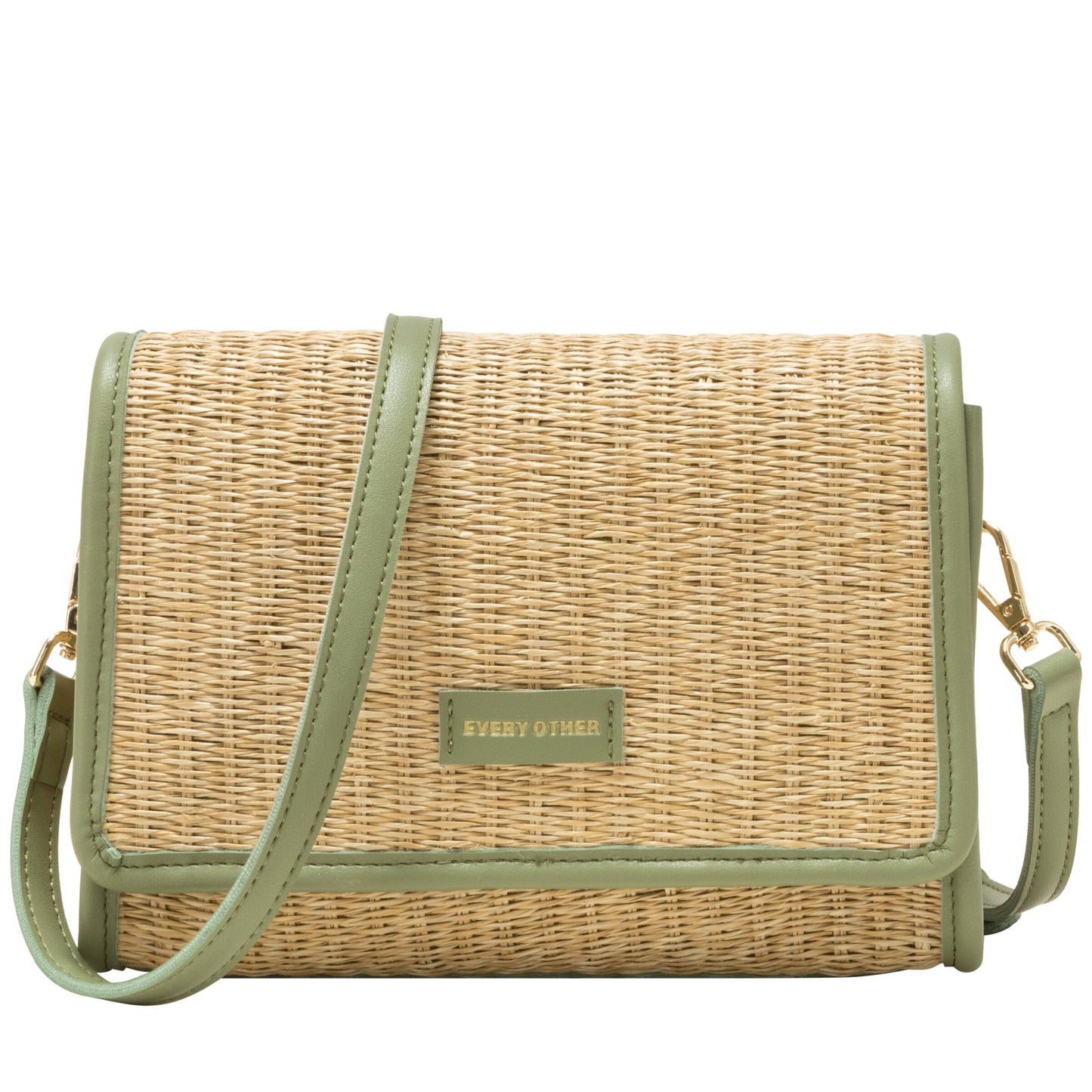 Every Other - 12110 - Flap over straw bag