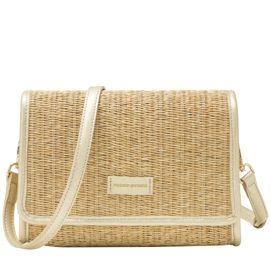 Every Other - 12110 - Flap over straw bag