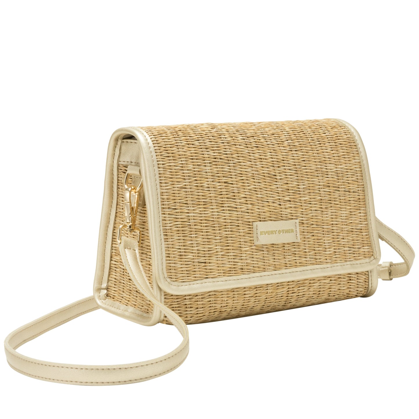 Every Other - 12110 - Flap over straw bag