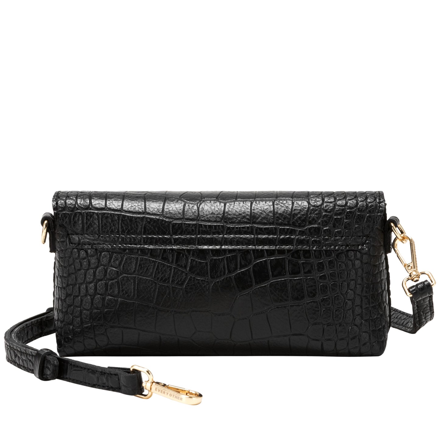 Every Other - 12121 - Flap over croc handbag