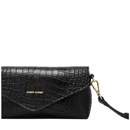 Every Other - 12121 - Flap over croc handbag