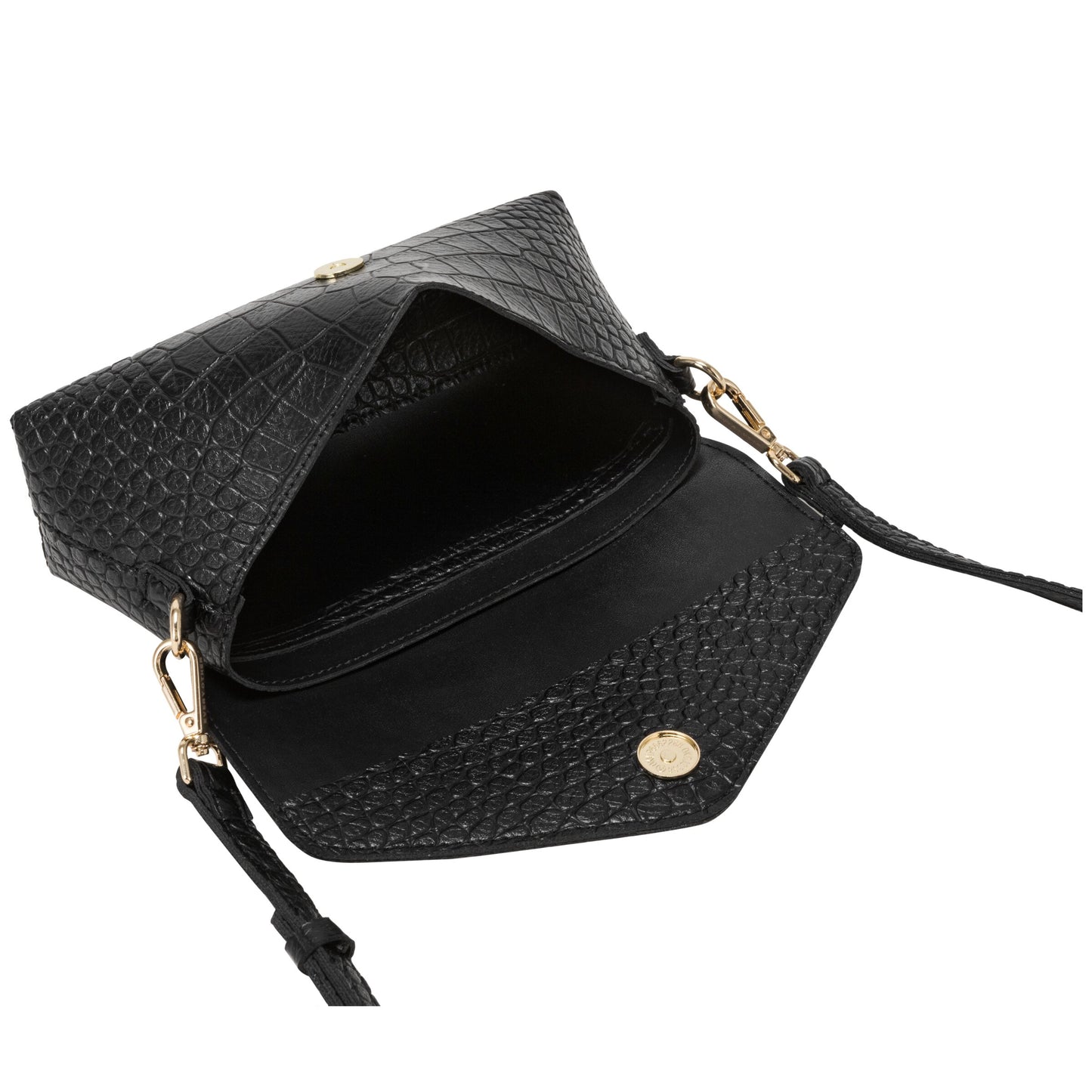 Every Other - 12121 - Flap over croc handbag