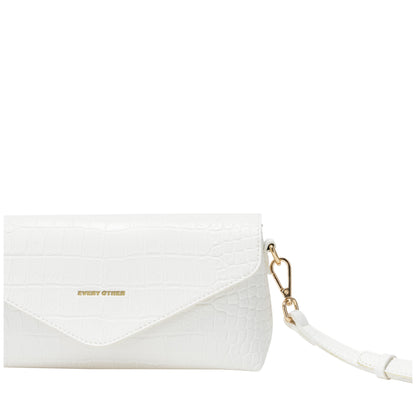 Every Other - 12121 - Flap over croc handbag