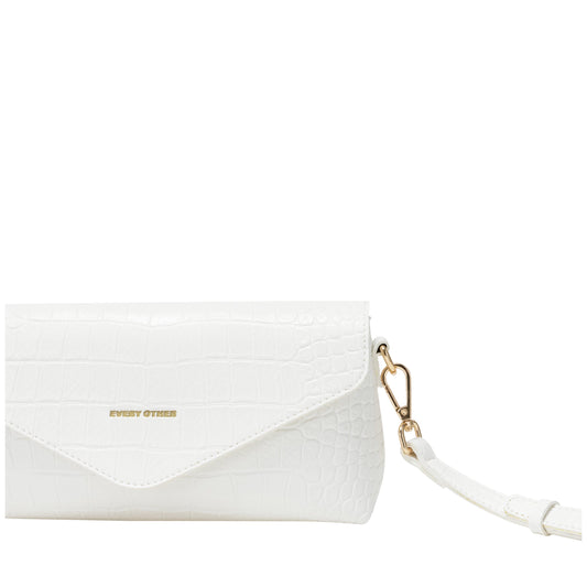 Every Other - 12121 - Flap over croc handbag