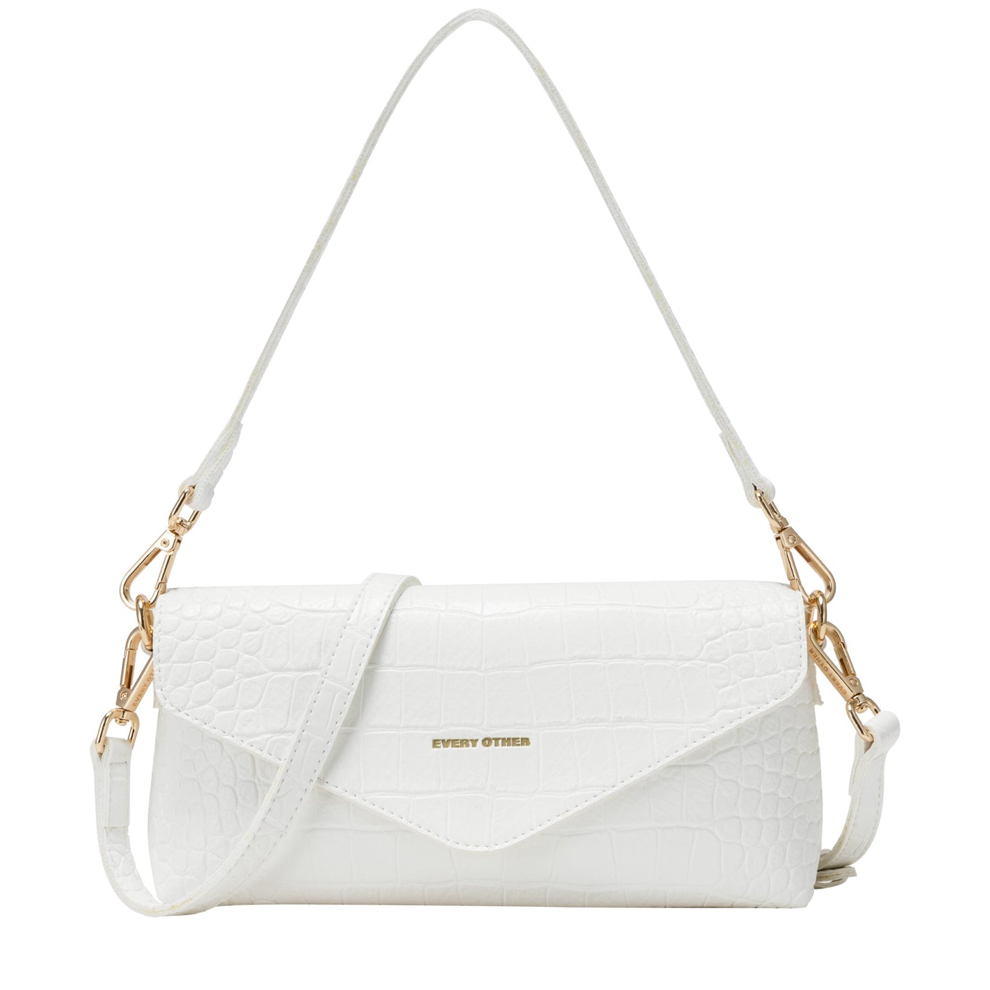 Every Other - 12121 - Flap over croc handbag