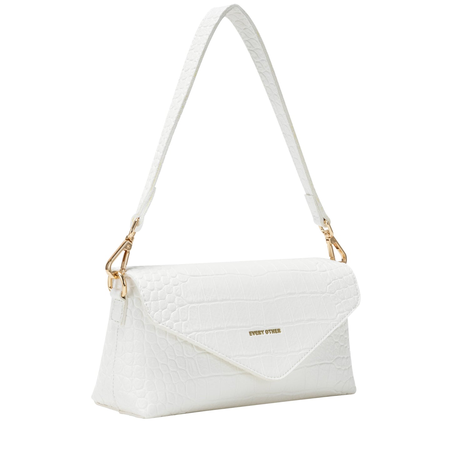 Every Other - 12121 - Flap over croc handbag