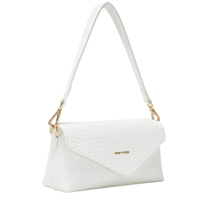Every Other - 12121 - Flap over croc handbag
