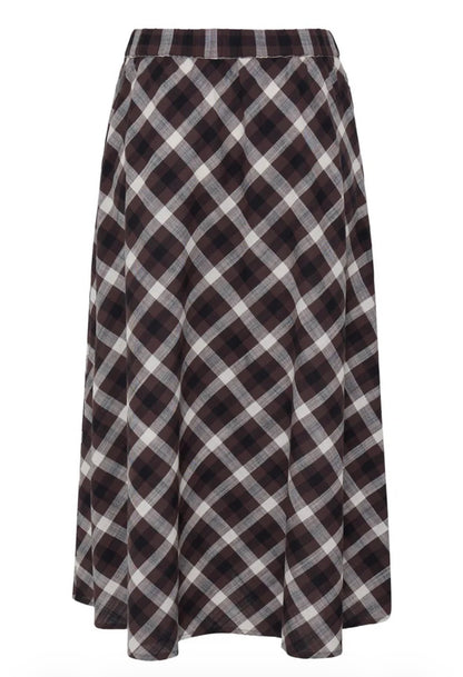 B.Young - FLANNY - Checked midi skirt