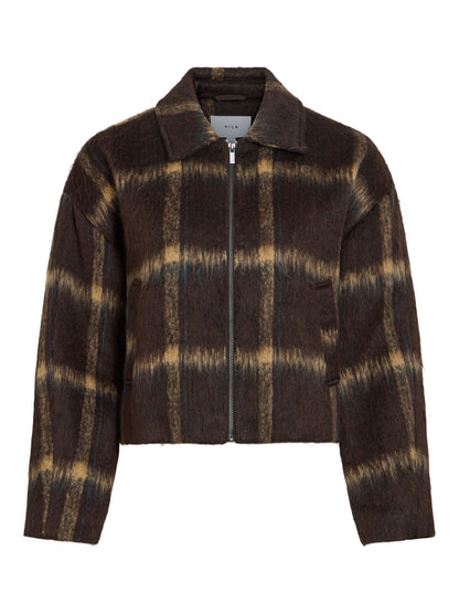 VILA -ZARAH - Checked brushed  jacket