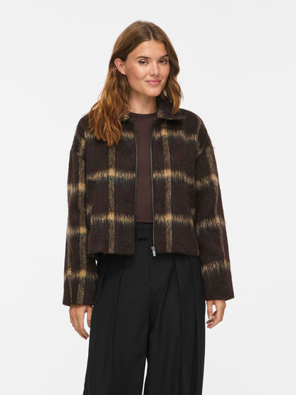 VILA -ZARAH - Checked brushed  jacket