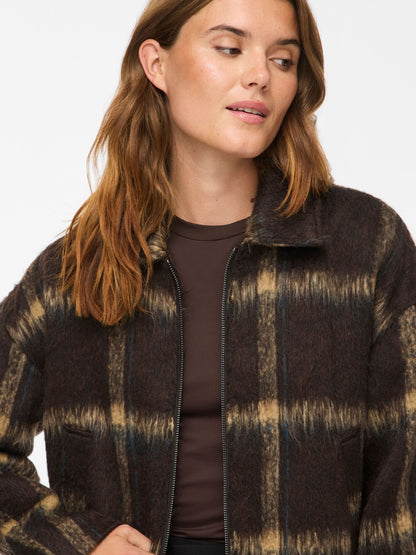 VILA -ZARAH - Checked brushed  jacket