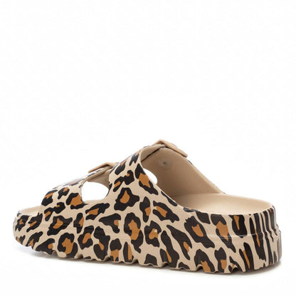 Xti - 142550 - Double strap leopard mule sandals