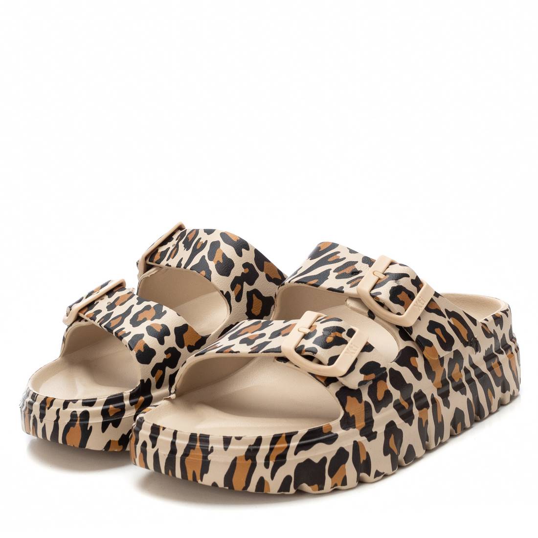Xti - 142550 - Double strap leopard mule sandals