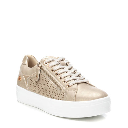 XTI - 143624 - Cut out zip detail trainer Gold