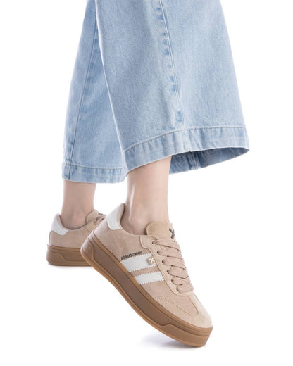 XTI Footwear - 143644 - Suedette Side stripe trainer - Sand