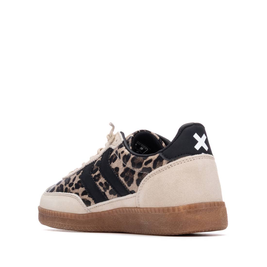 XTI Footwear - 144159 - Animal print side stripe trainer