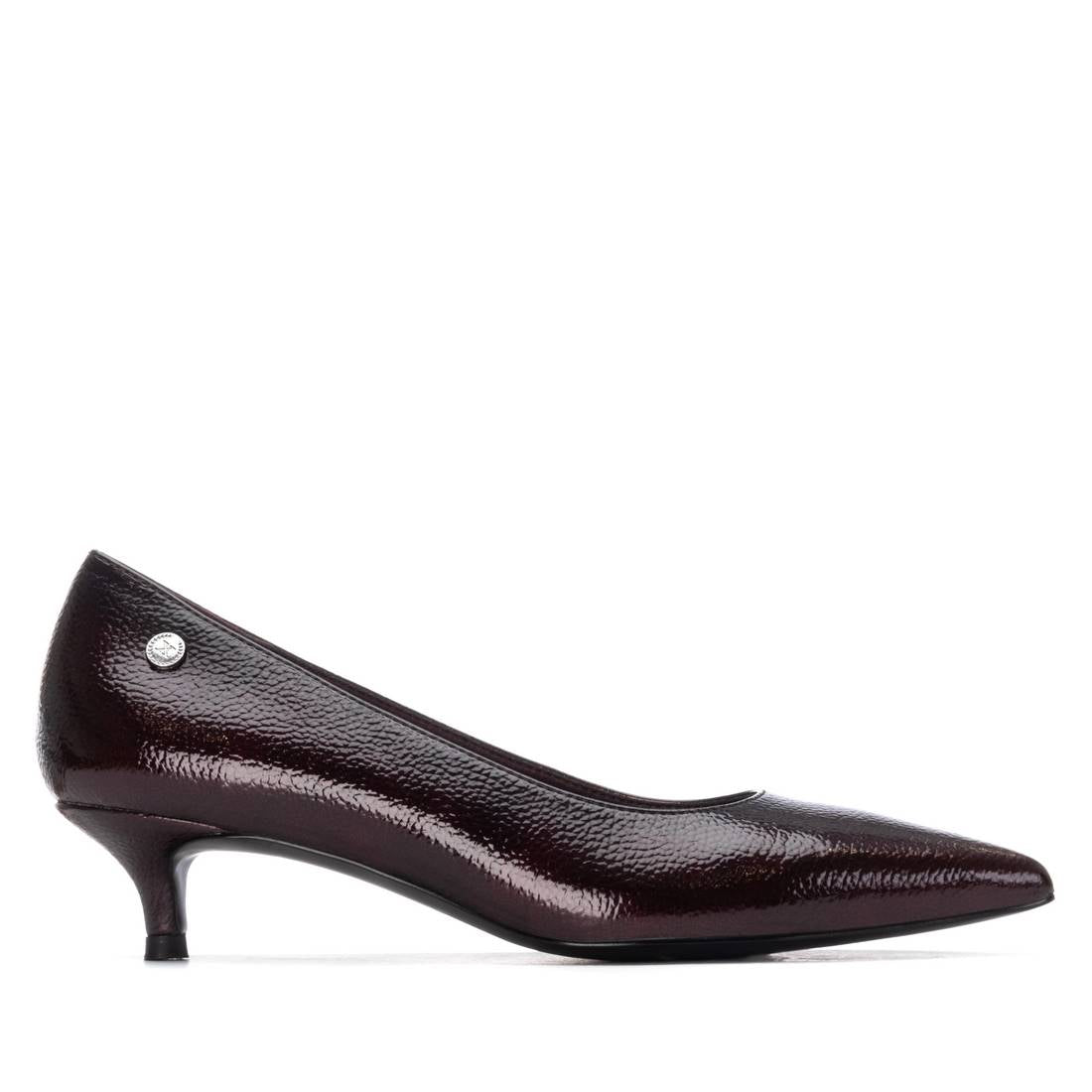 XTI Footwear - 144727 - Patent kitten heel court shoe