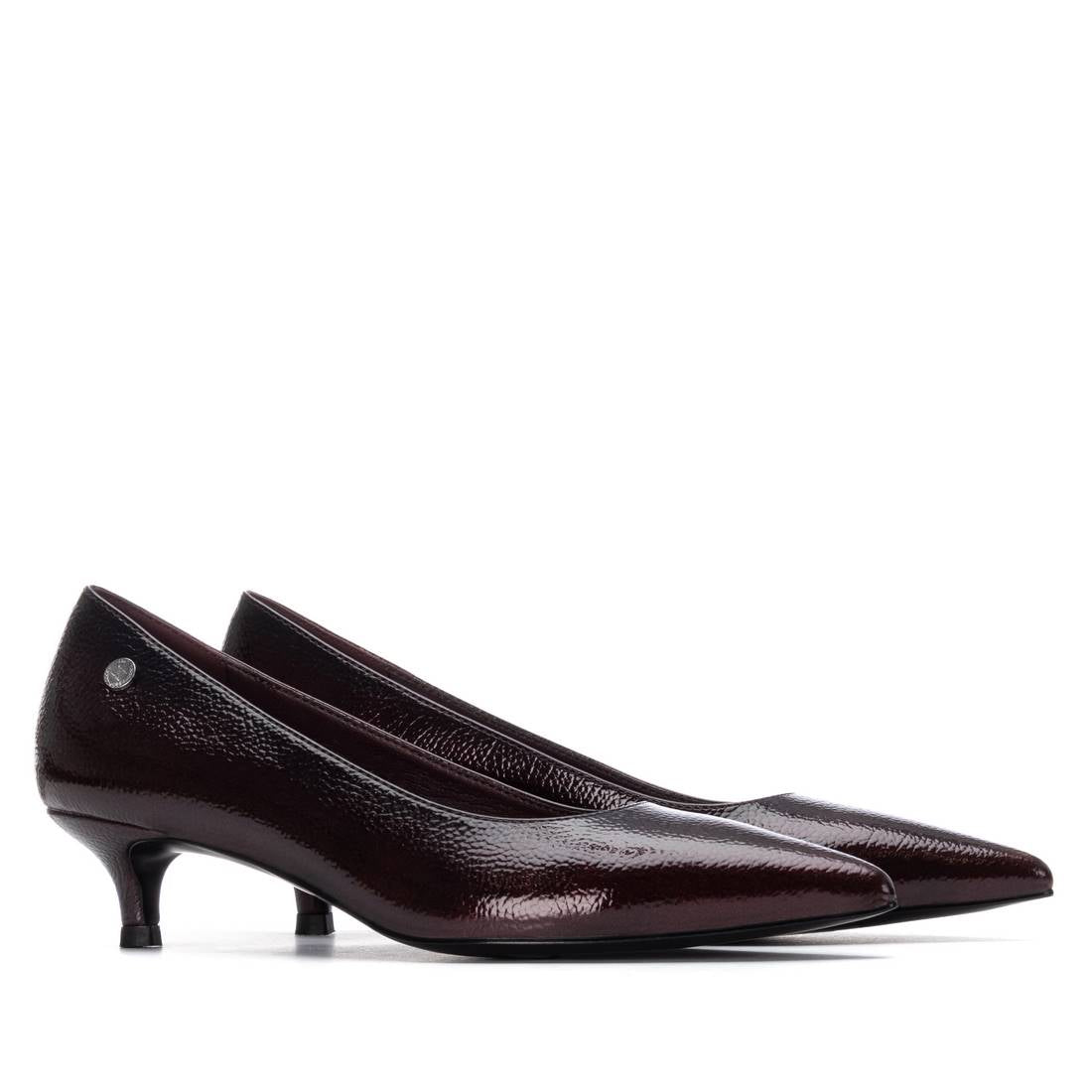XTI Footwear - 144727 - Patent kitten heel court shoe