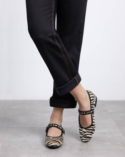 Carmela Footwear - 162561 - Zebra leather ballet flats