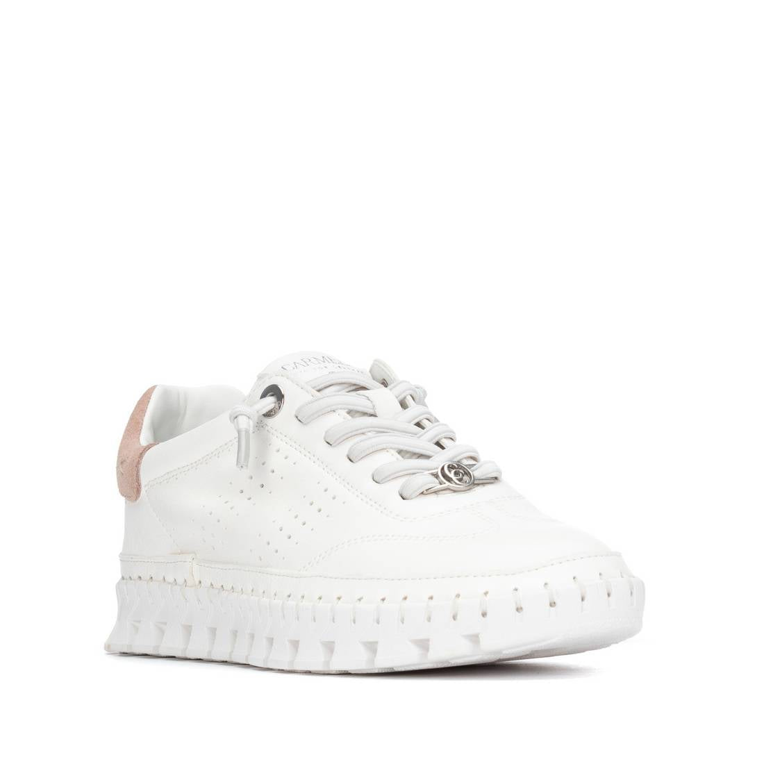Carmela - 163107 - Soft leather sawtooth style sole trainers