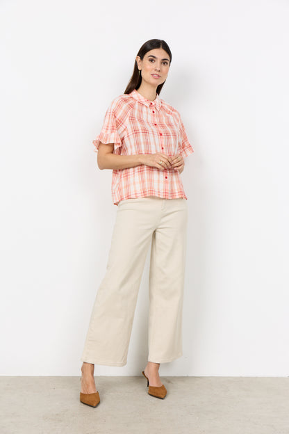 Soya Concept - FARUS 1 - Checked frill sleeve shirt