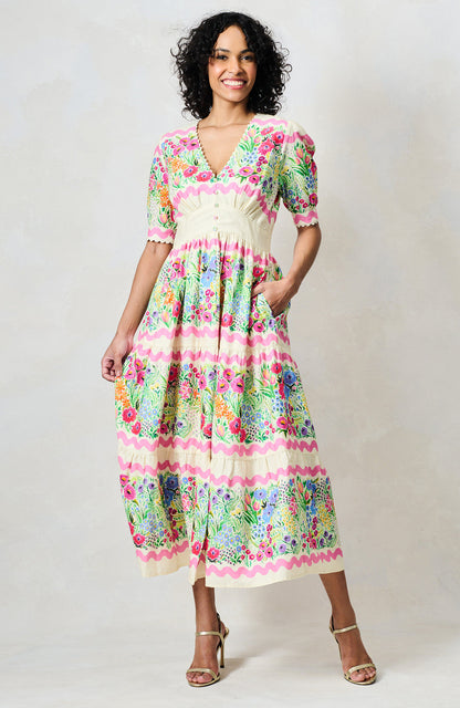 Hope & Ivy - The Larysa - Floral tea dress