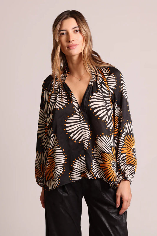 Traffic People - MADDING - Printed v-neck blouse