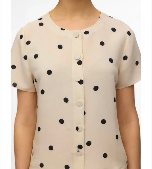 Vero Moda - JOAN - Polka dot short sleeve top
