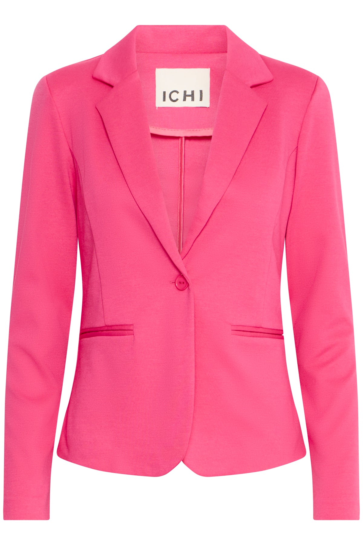 ICHI - KATE BL - Classic jersey blazer Hot Pink