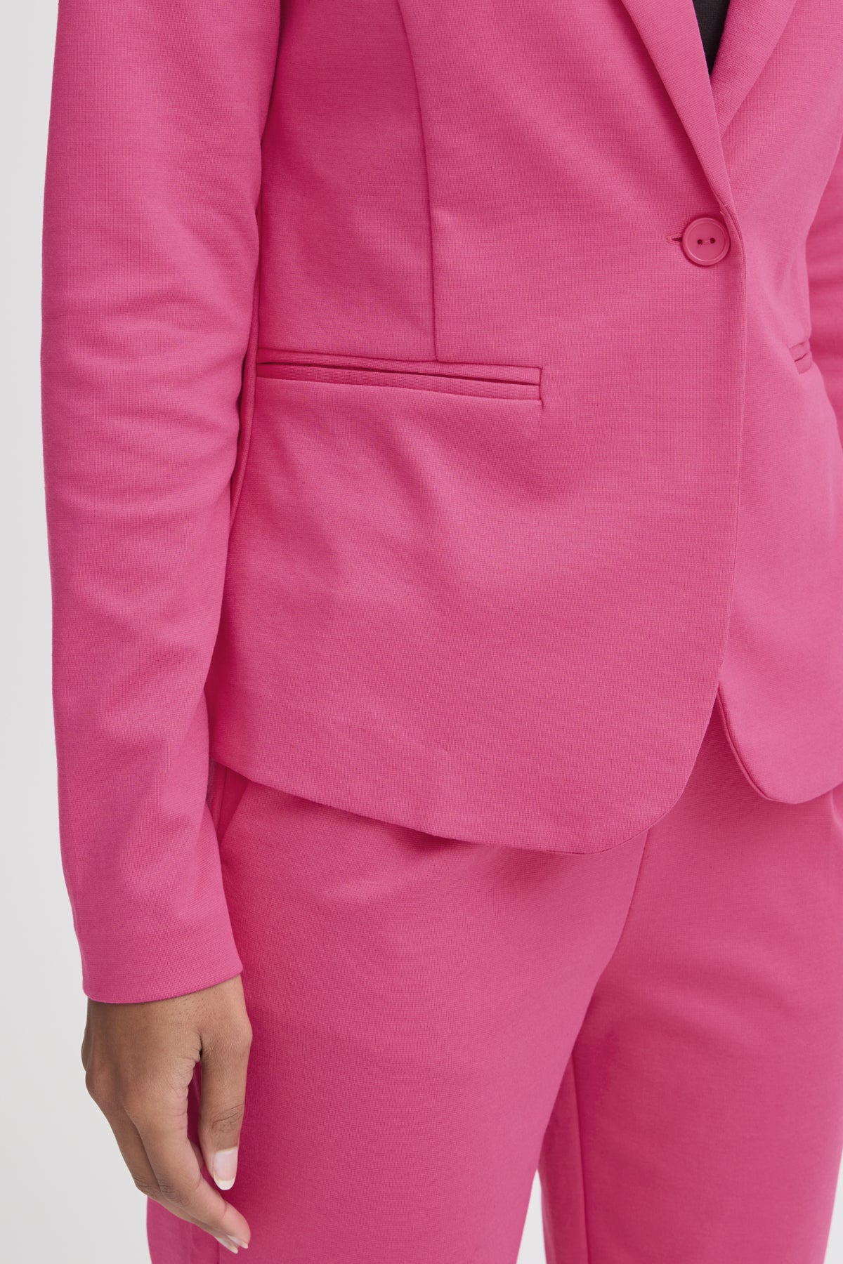 ICHI - KATE BL - Classic jersey blazer Hot Pink