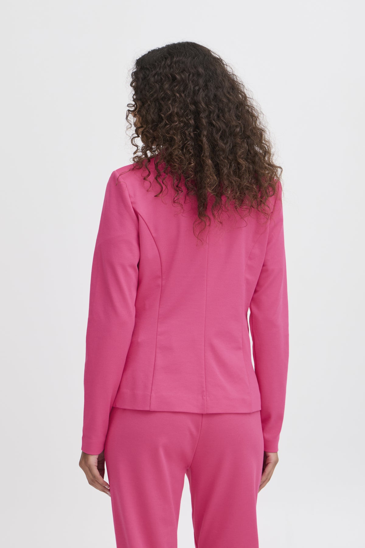 ICHI - KATE BL - Classic jersey blazer Hot Pink