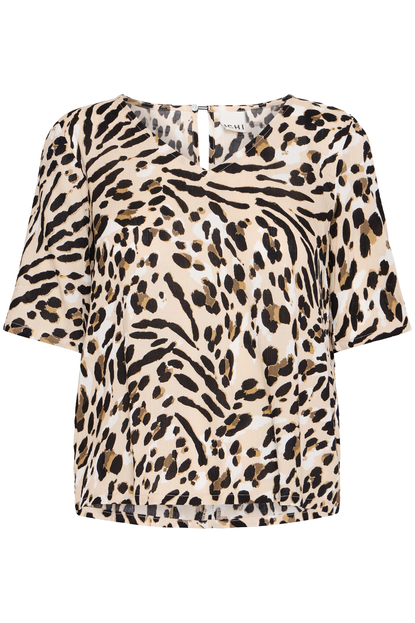 ICHI - MARRAKECH SS14 - Animal print v.neck top