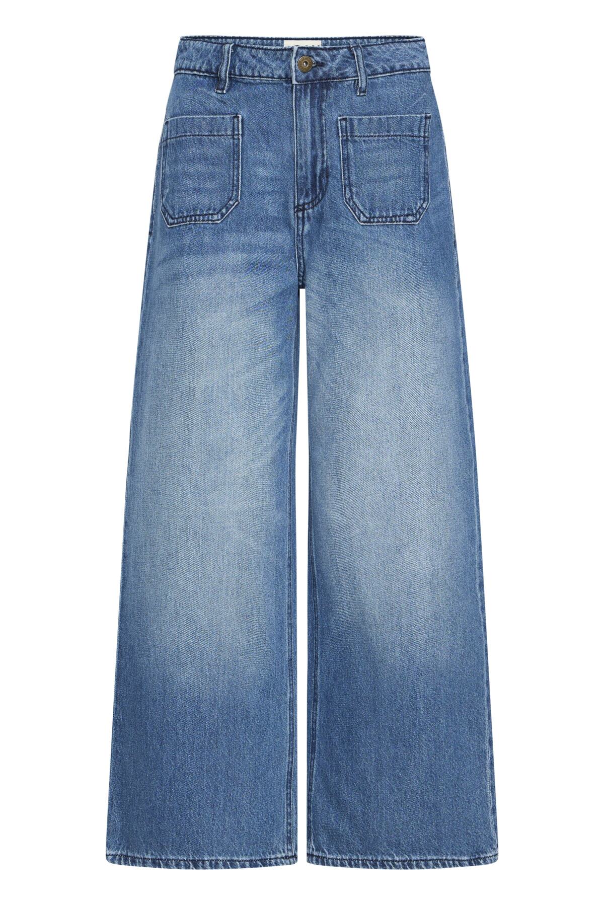ICHI - PAMMY - High waist cropped ankle jeans