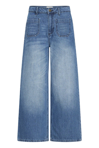 ICHI - PAMMY - High waist cropped ankle jeans
