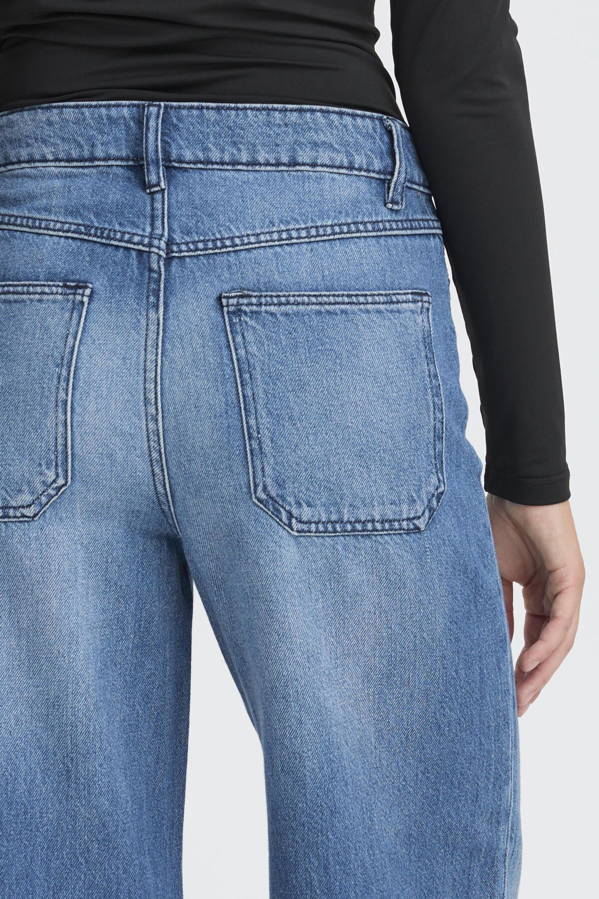 ICHI - PAMMY - High waist cropped ankle jeans