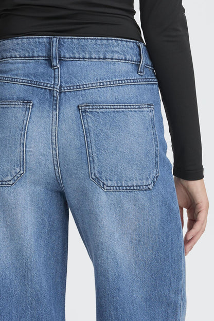 ICHI - PAMMY - High waist cropped ankle jeans