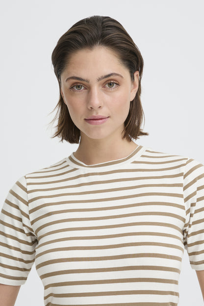 ICHI - MIRA - Stripe fitted t.shirt