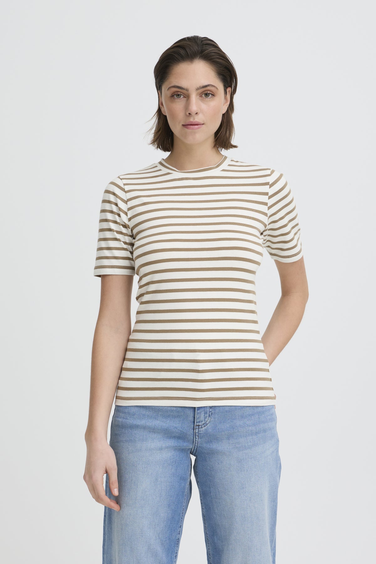 ICHI - MIRA - Stripe fitted t.shirt