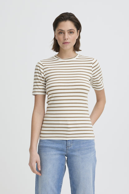 ICHI - MIRA - Stripe fitted t.shirt