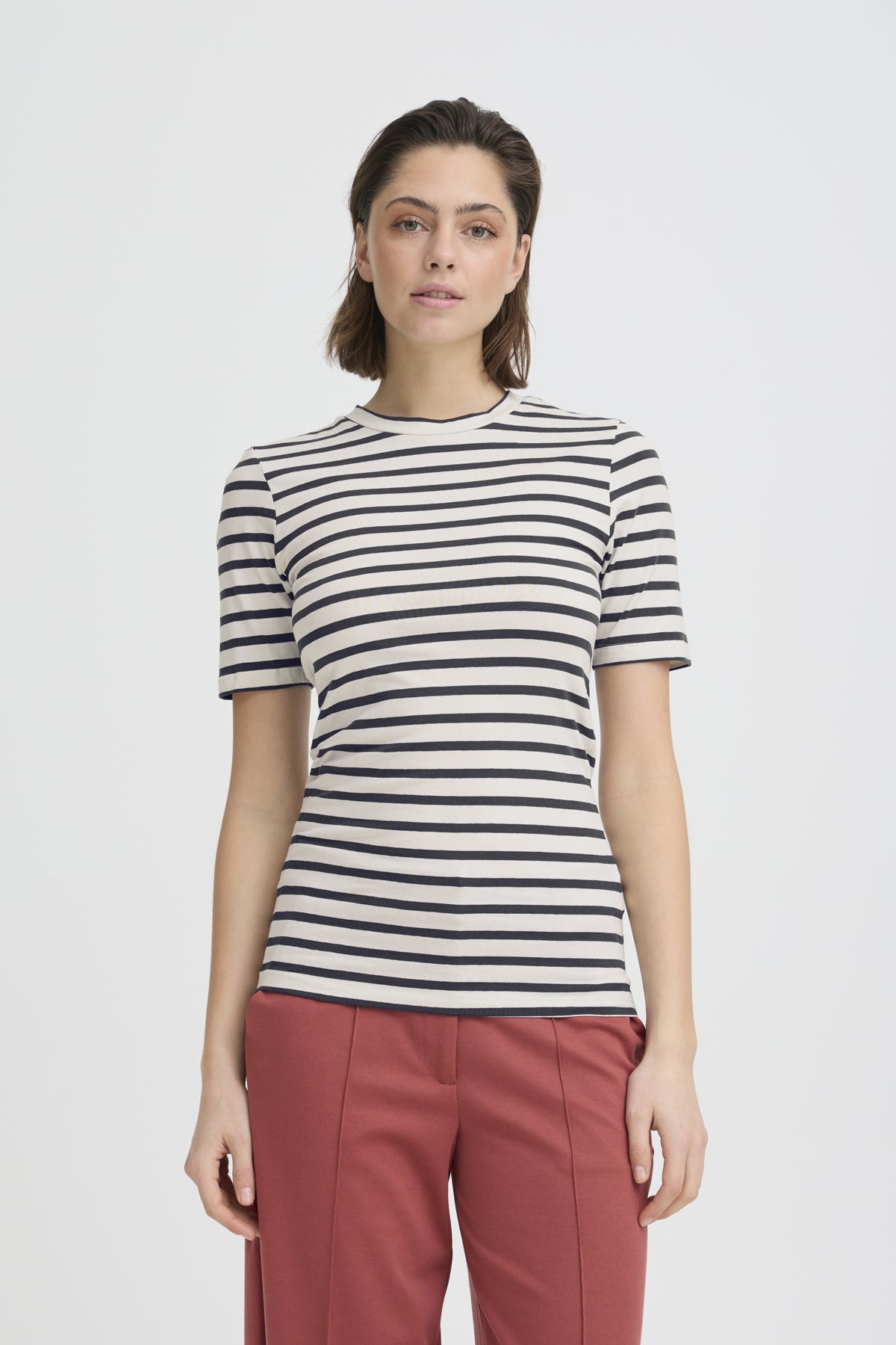 ICHI - MIRA - Stripe fitted t.shirt